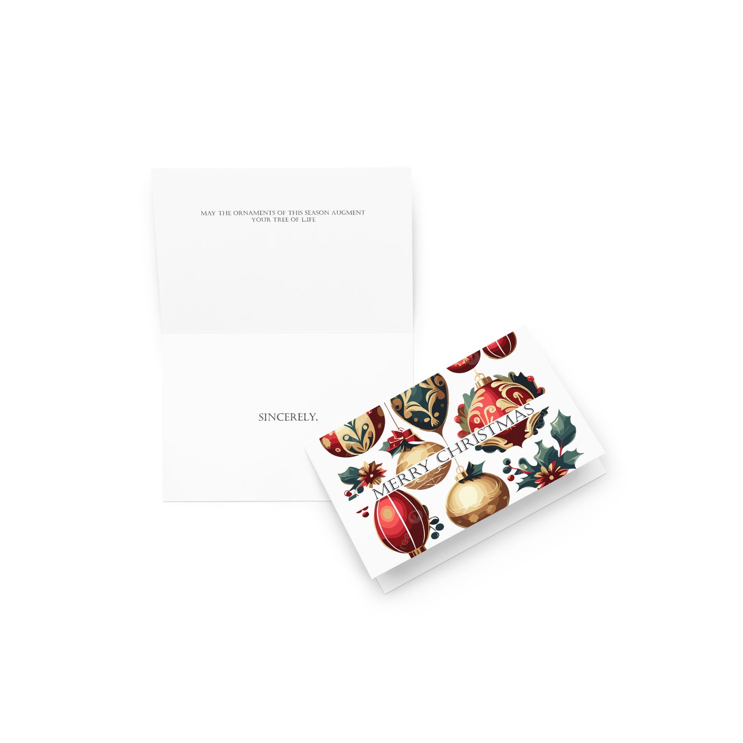 Christmas Ornaments Holiday Card - Note