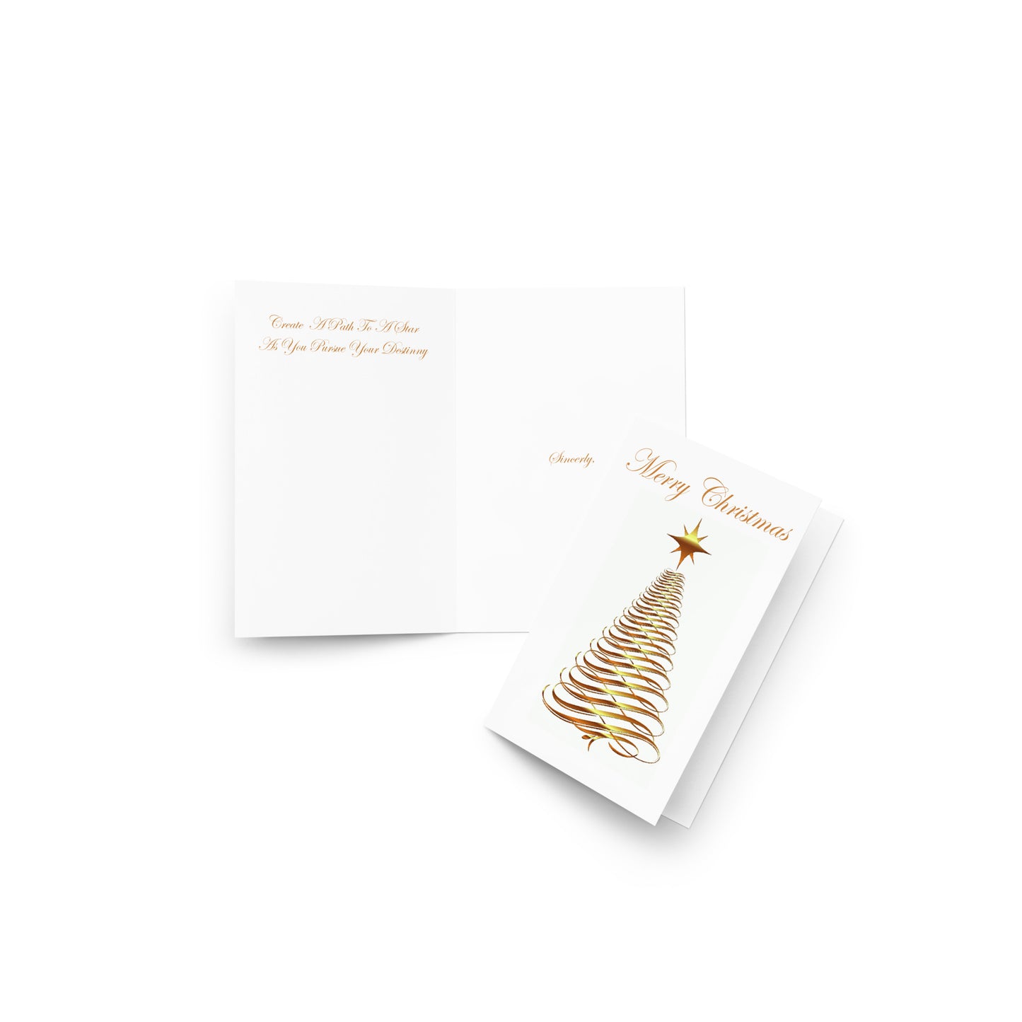 Ribbon Christmas Tree - Holiday Card - Note