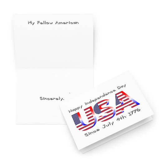 Independence Day Holiday Card - USA - Multi-Sizes - folded