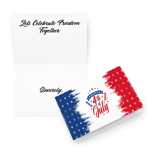 Independence Day Holiday Card - July 4th - Multi-Sizes - folded