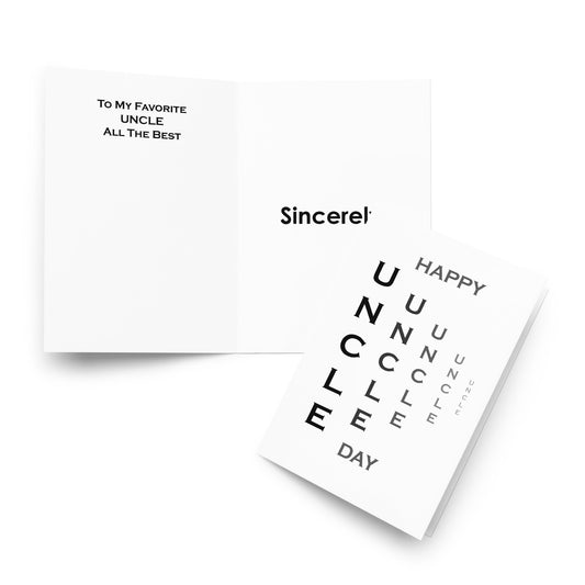 Happy Uncle Holiday Card - Note - Echo