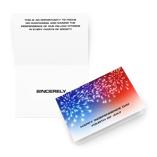 Independence Day Holiday Card - FireWorks