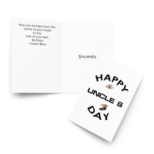 Happy Uncle's Day Holiday Card - Head and Feet's - Note