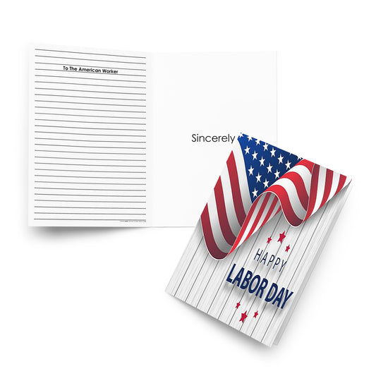 LABOR DAY Holiday Card - THE AMERICAN WORKER - NOTE