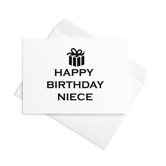 Happy Birthday Niece - Note - 8.27" x 5.83" folded