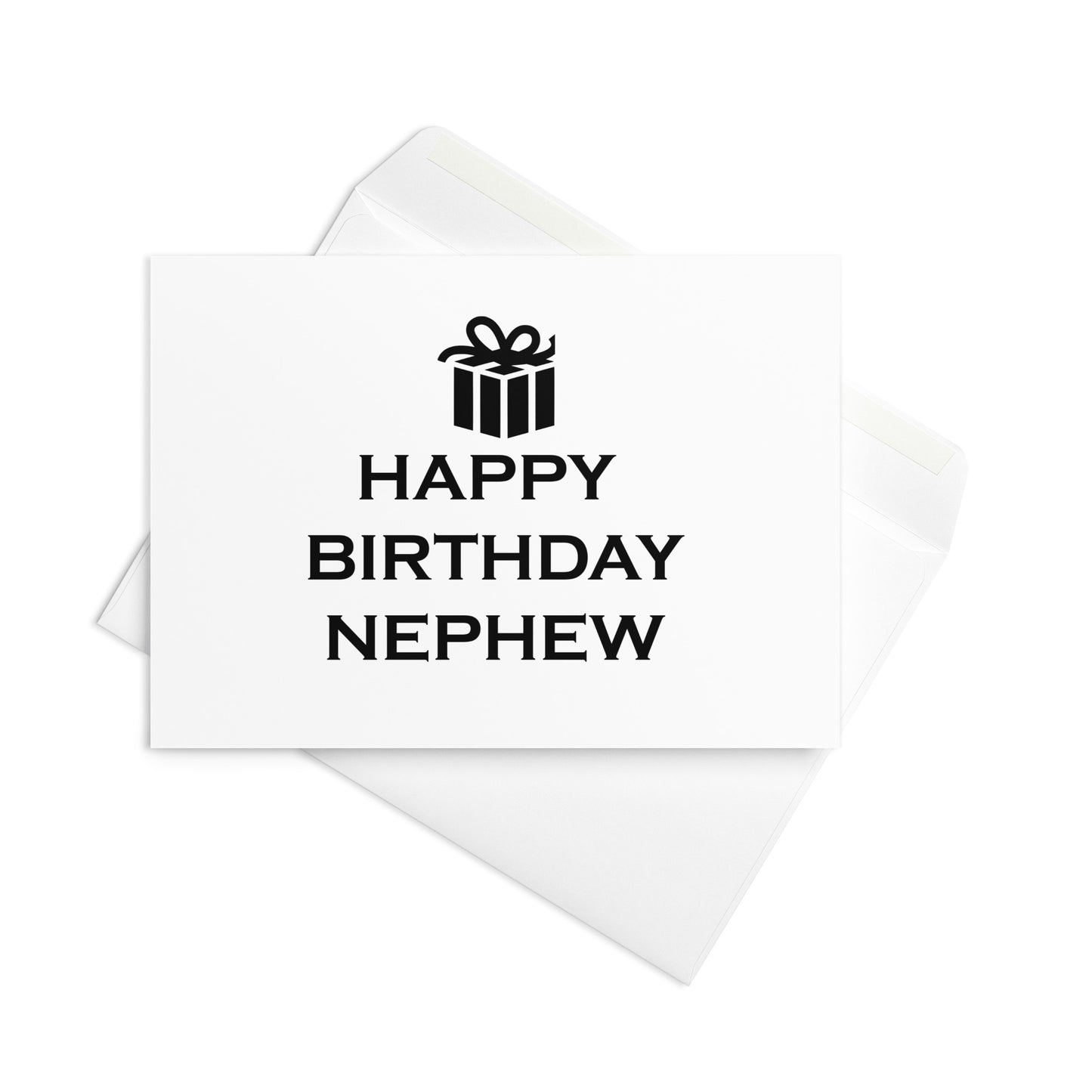 Happy Birthday Nephew - Note - 8.27" x 5.83" folded