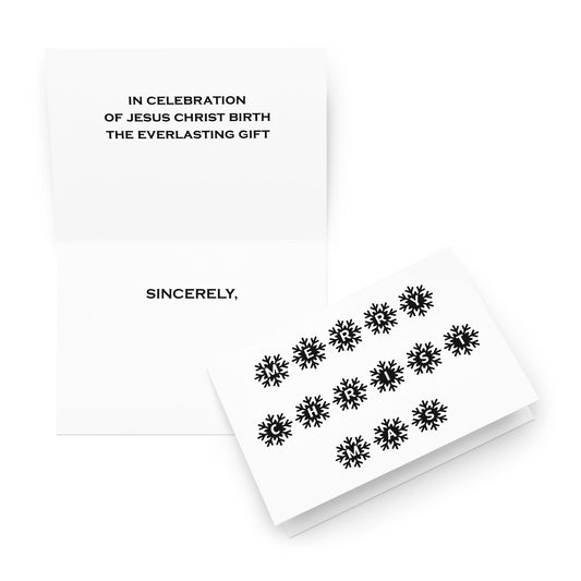 Merry Christmas in Snowflakes - Holiday Card