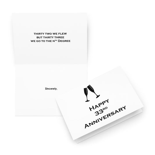 33rd Anniversary Card