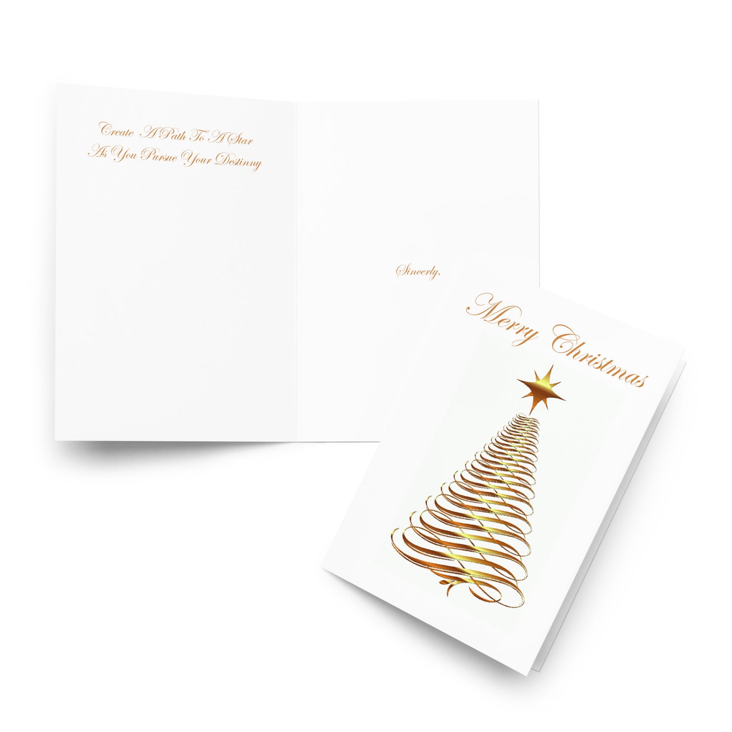 Ribbon Christmas Tree - Holiday Card - Note