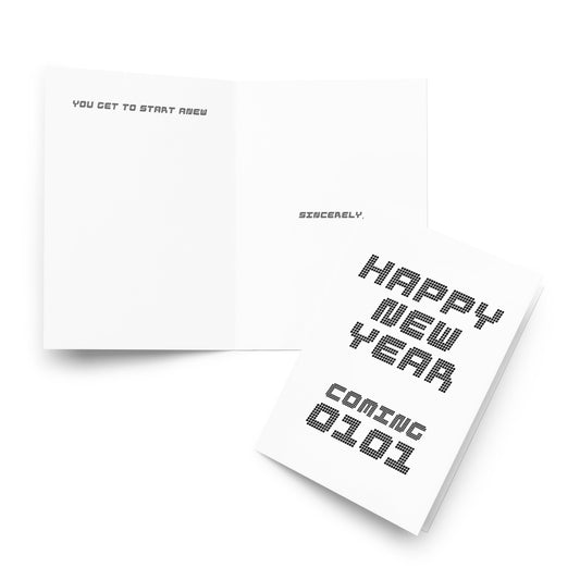 The Happy New Year In The Morning - Holiday Card - Note