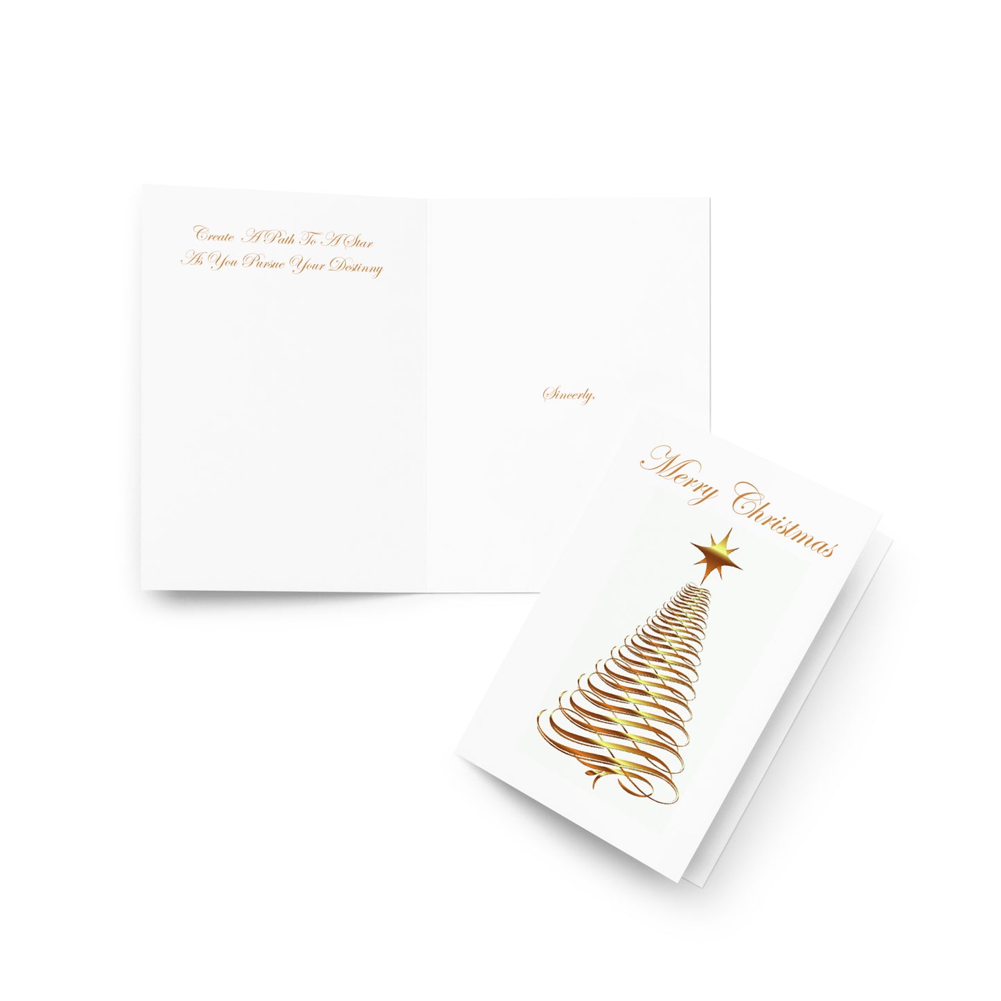 Ribbon Christmas Tree - Holiday Card - Note