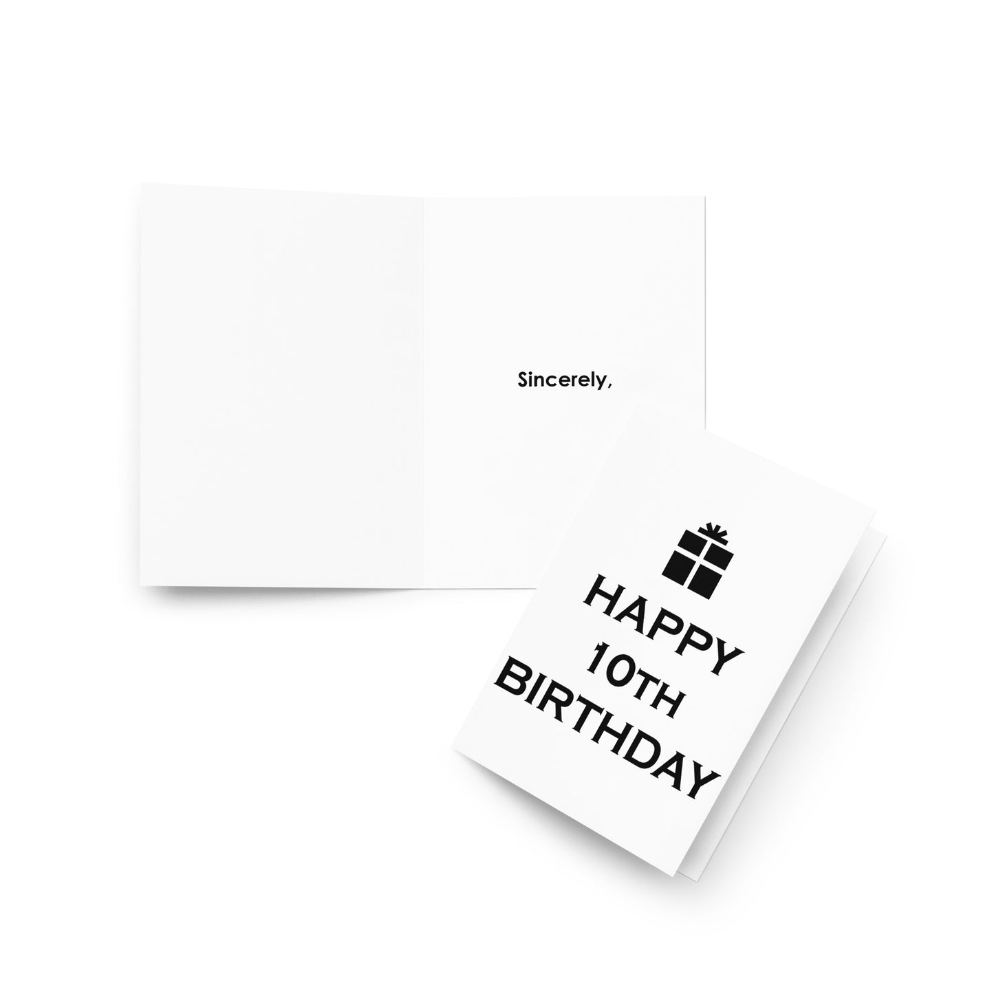 10th Birthday Card - Blank