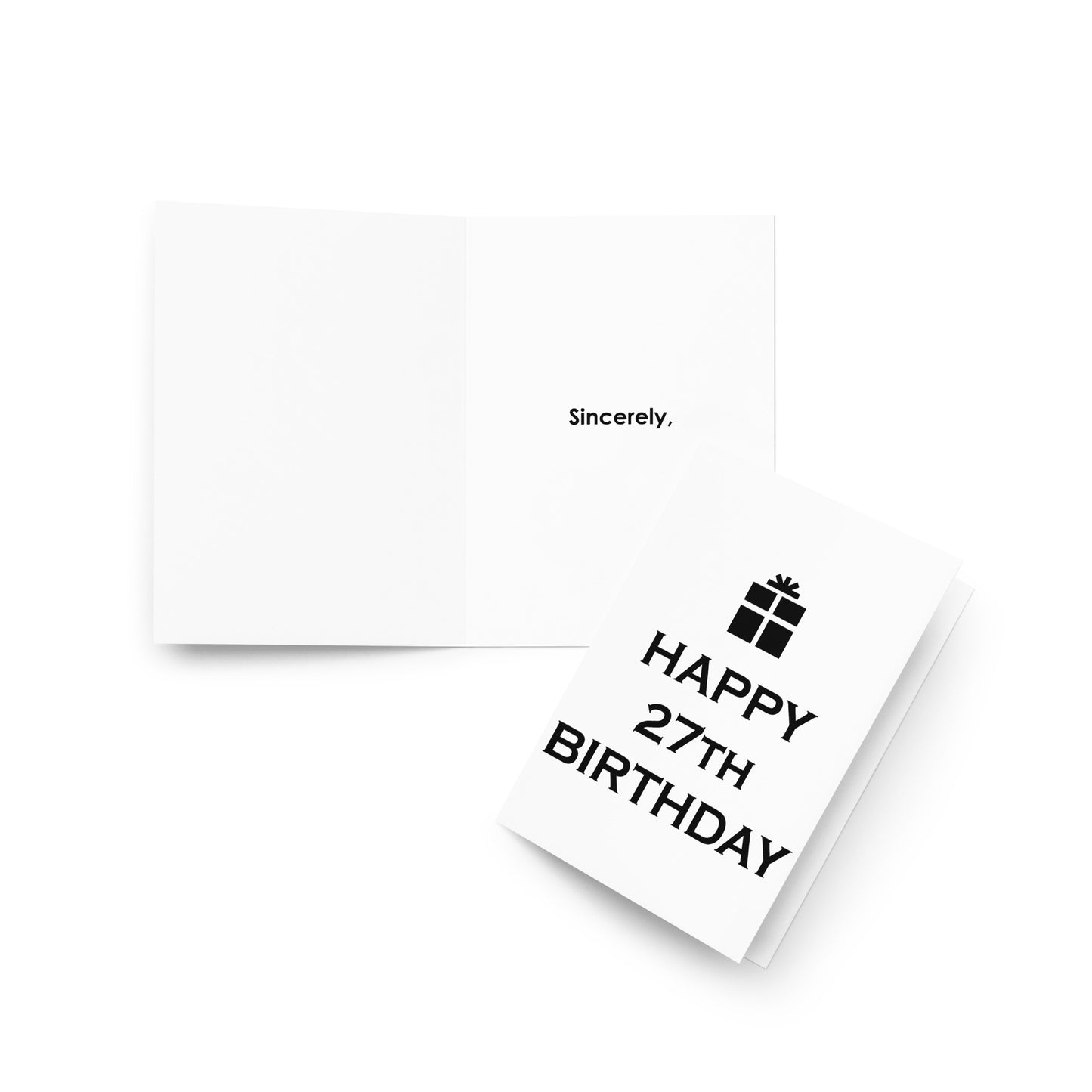 27th Birthday Card - Blank