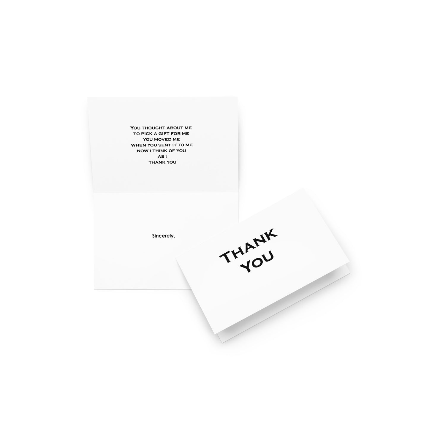 Thank You Card - Note - 4”x6” folded