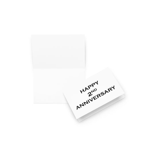 2nd Anniversary - Blank - 4”x6” folded