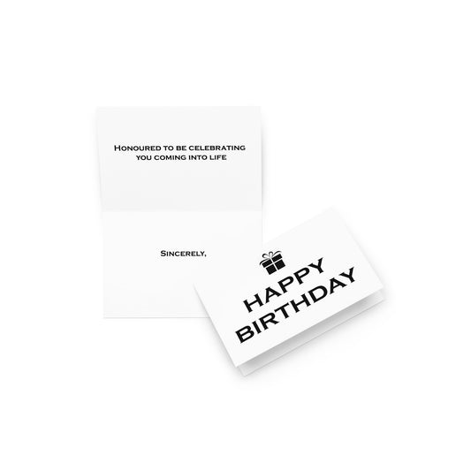 Happy Birthday Card - Note - 4"x6" folded