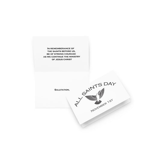 All Saints Day Holiday Card - Note - 4"x6" folded