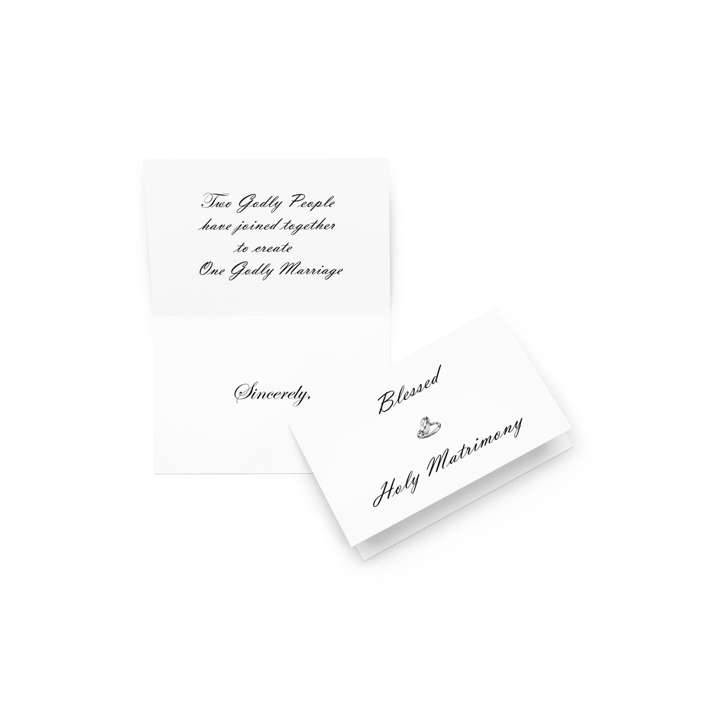 Blessed Holy Matrimony Card - Note - 4"x6" folded