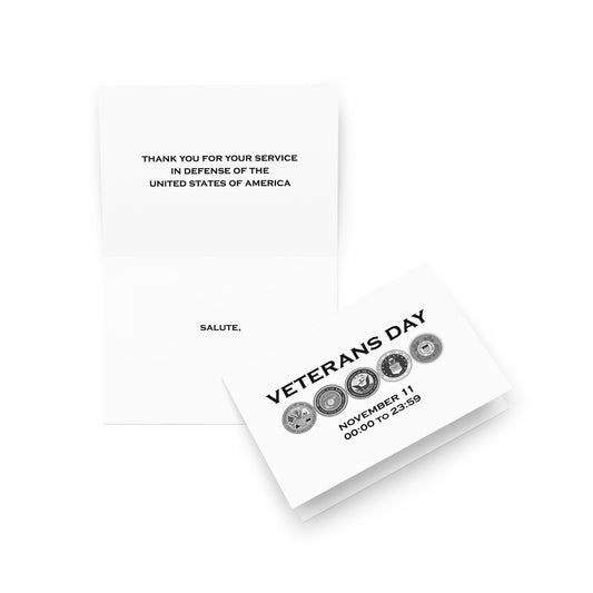 Veterans Day Holiday Card - Note - 5"x7" folded