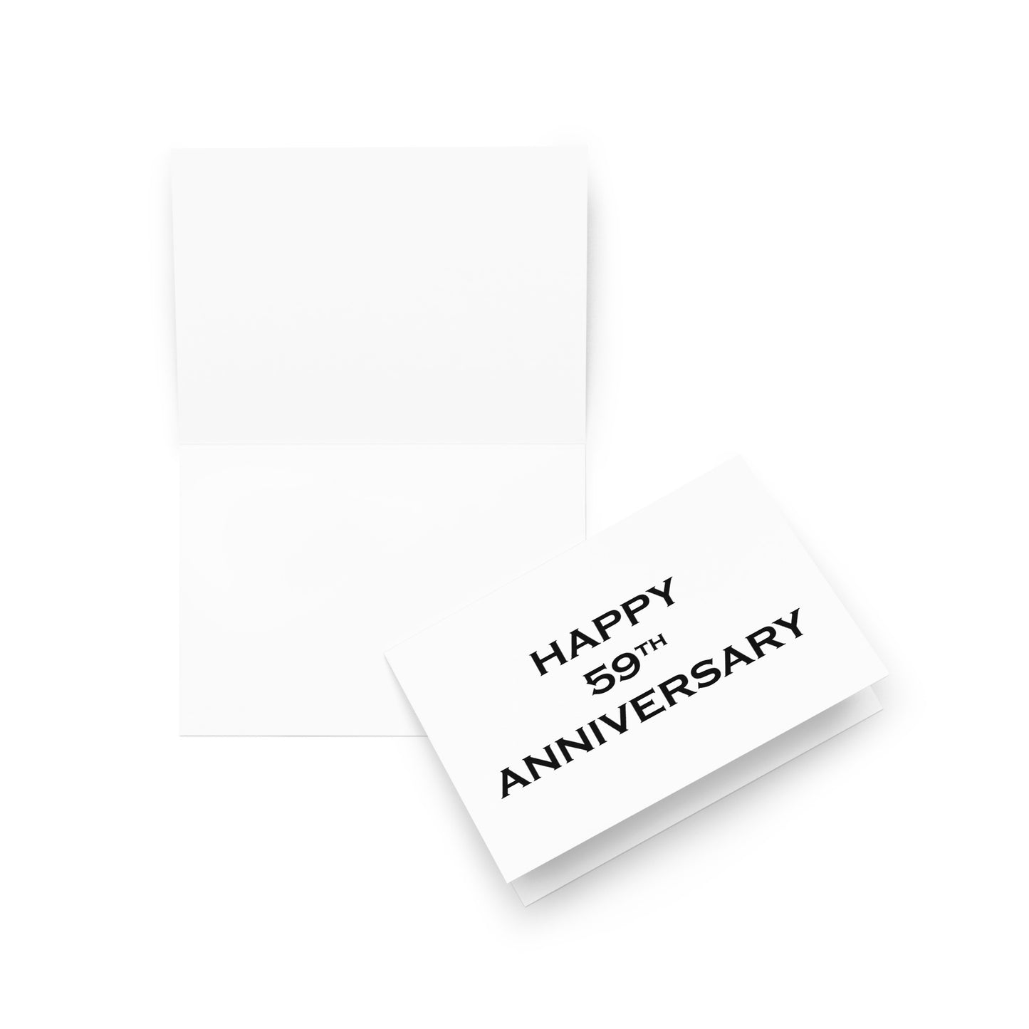 59th Anniversary Card - Blank - 5"x7" folded