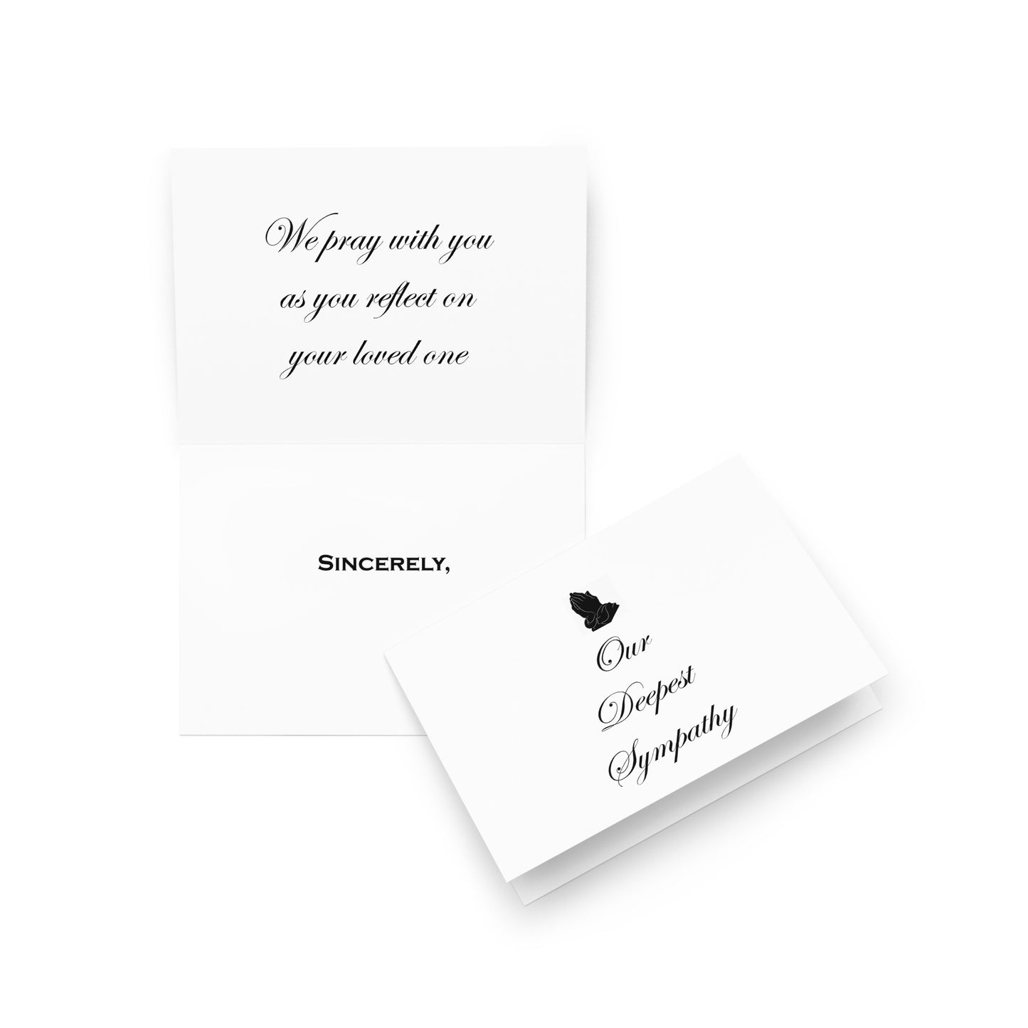 Our Deepest Sympathy Empathy Card - Note - Dove - 5"x7" folded