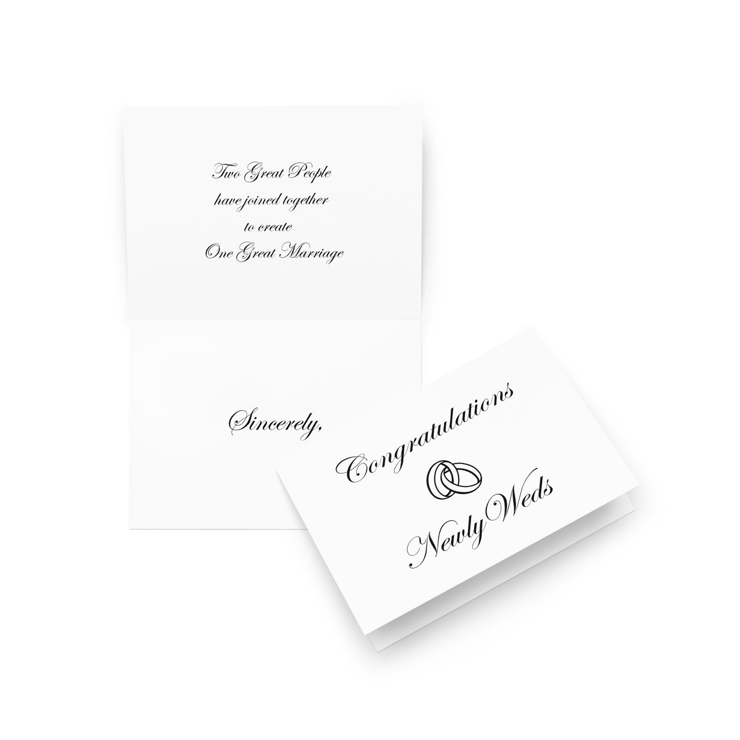 Congratulations NewlyWeds Card - Note - 5"x7" folded