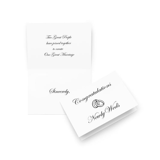 Congratulations NewlyWeds Card - Note - 5"x7" folded