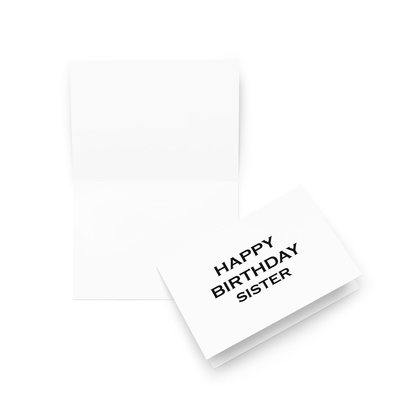 Sister Birthday Card - Blank - 5"x7" folded