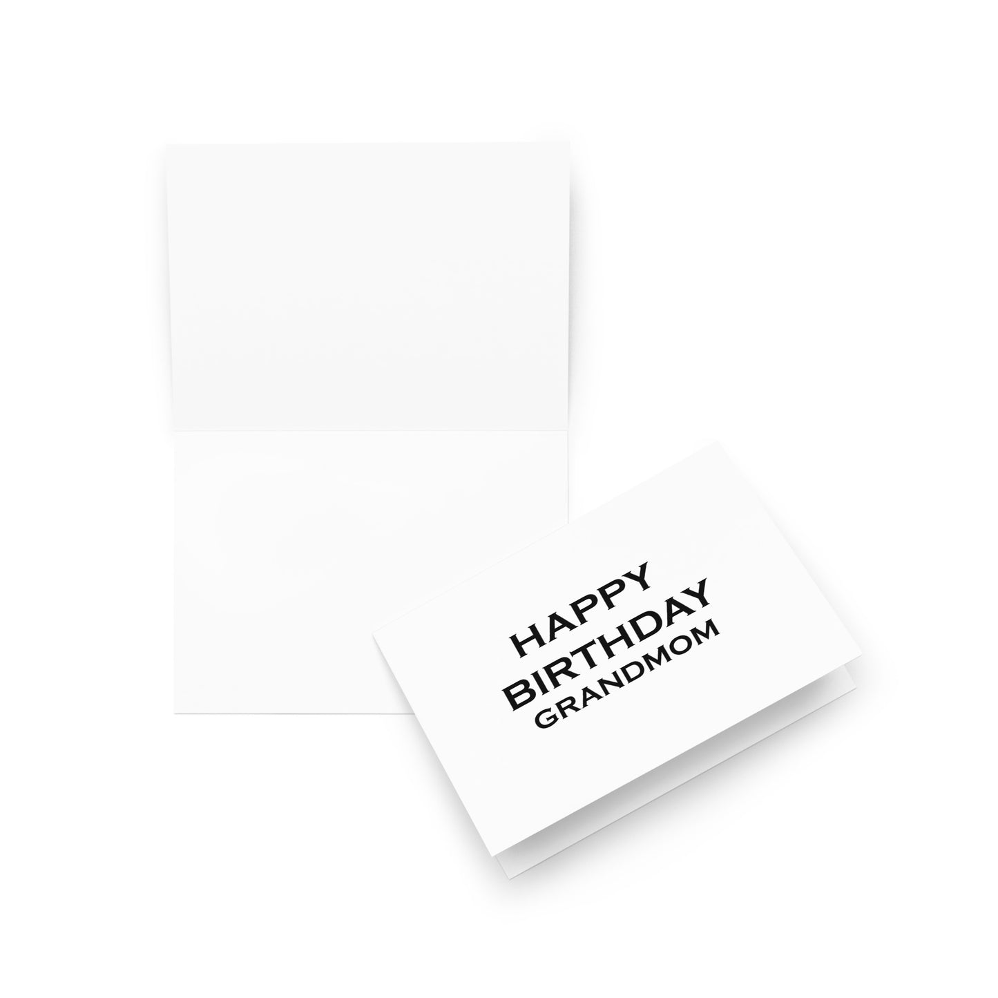 GrandMom Birthday Card - Blank - 5"x7" folded