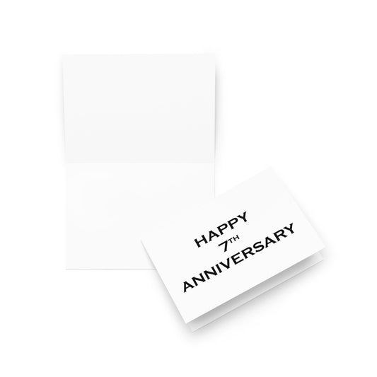 7th Anniversary Card - Blank - 5"x7" folded