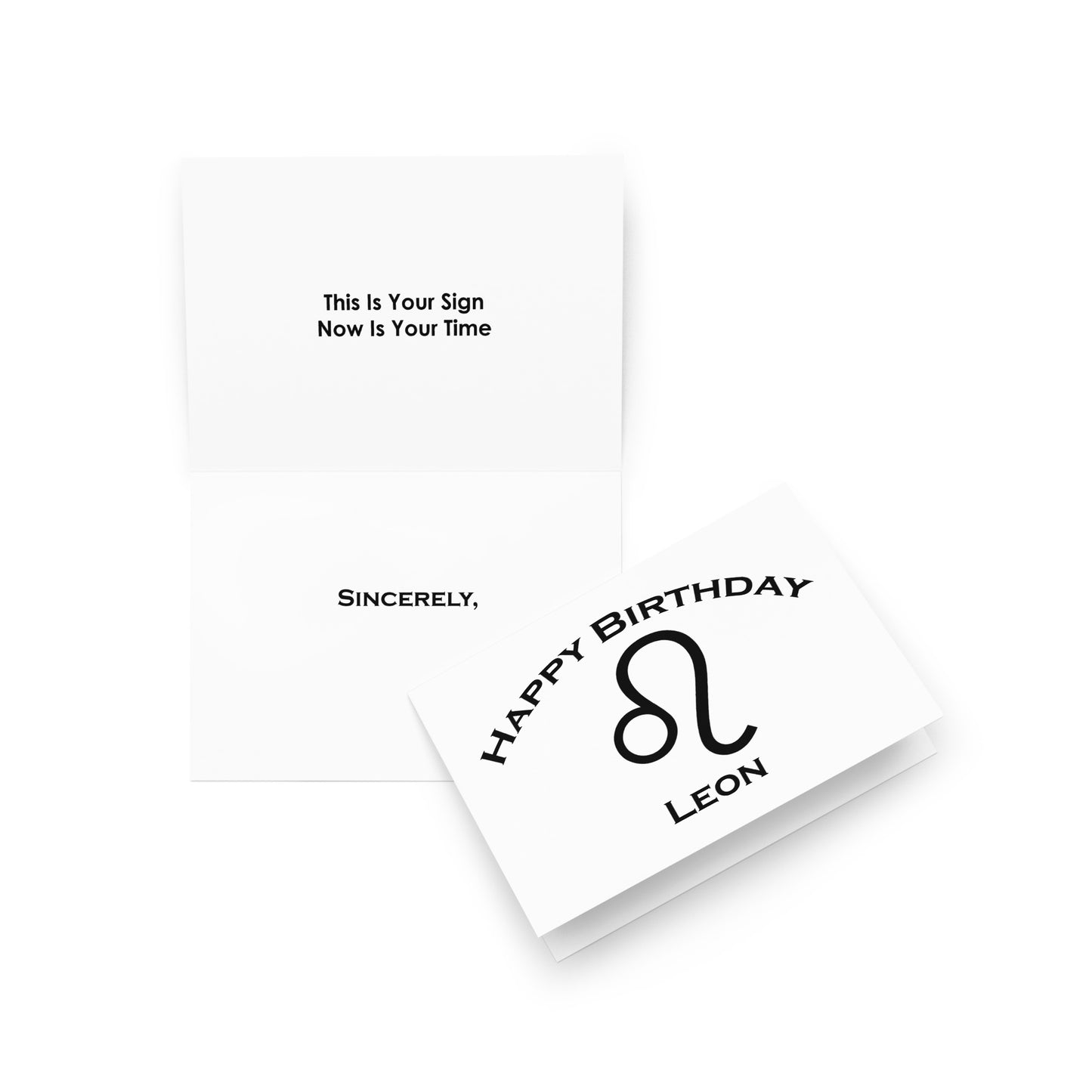 Birthday - Leo - Zodiac Sign - Note - 5"x7" - folded